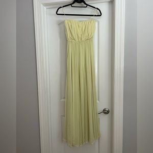 Alice + Olivia | Strapless Maxi Dress | Size: 0 | Yellow-Green | Wedding |